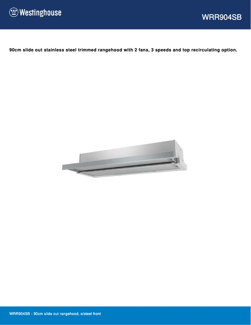 Image de la première page du manuel de l'appareil WRR904SB