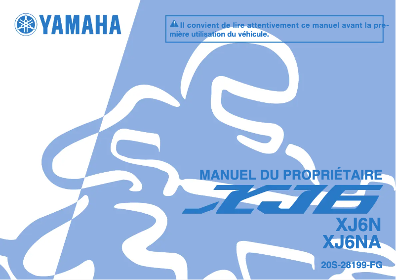 Page 1 de la notice Manuel utilisateur Yamaha XJ6-N (2013)