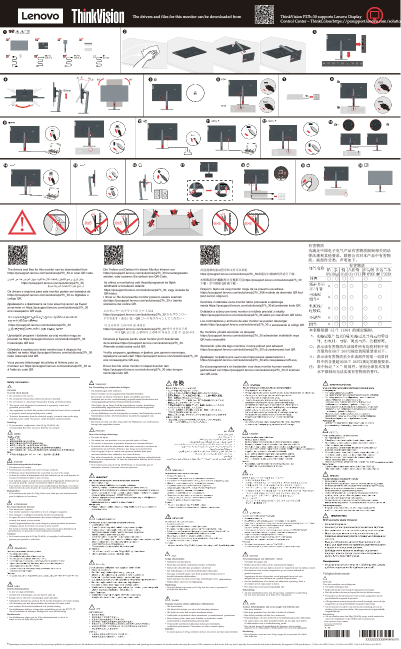 Page n°1 - Manuel utilisateur Lenovo ThinkVision P27h-30