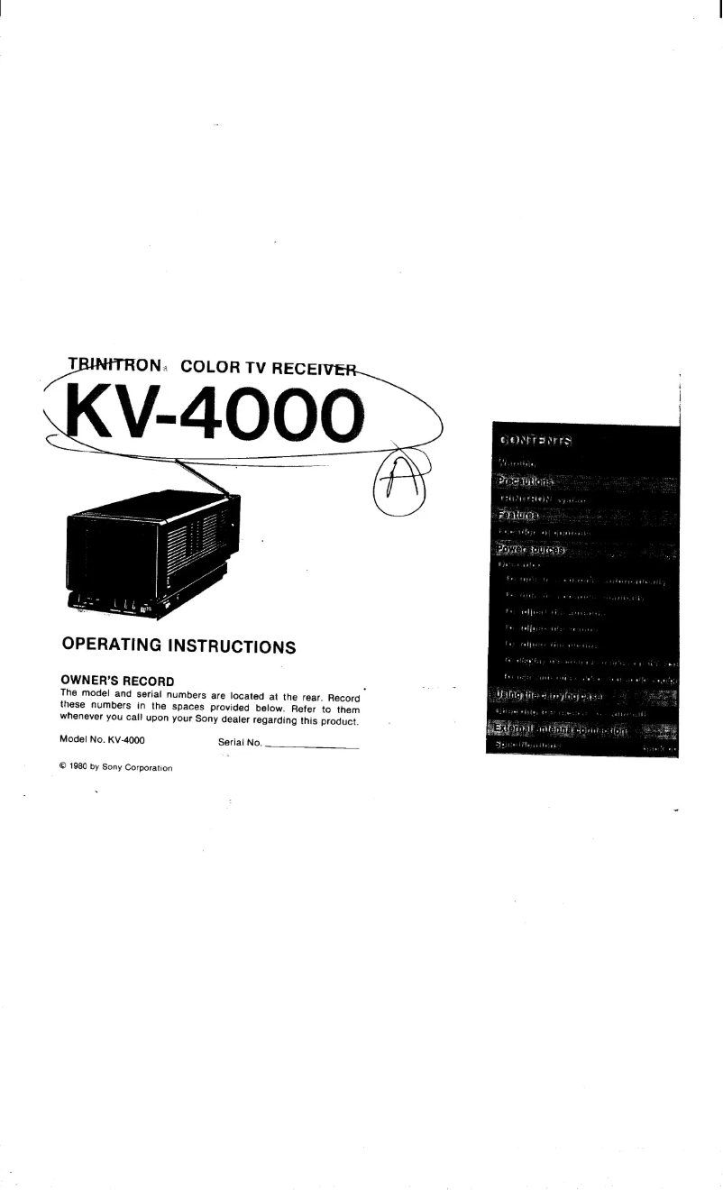 Image de la première page du manuel de l'appareil KV-4000