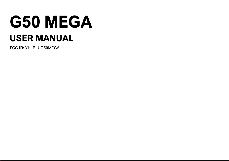 Page n°1 - Manuel utilisateur BLU G50 Mega