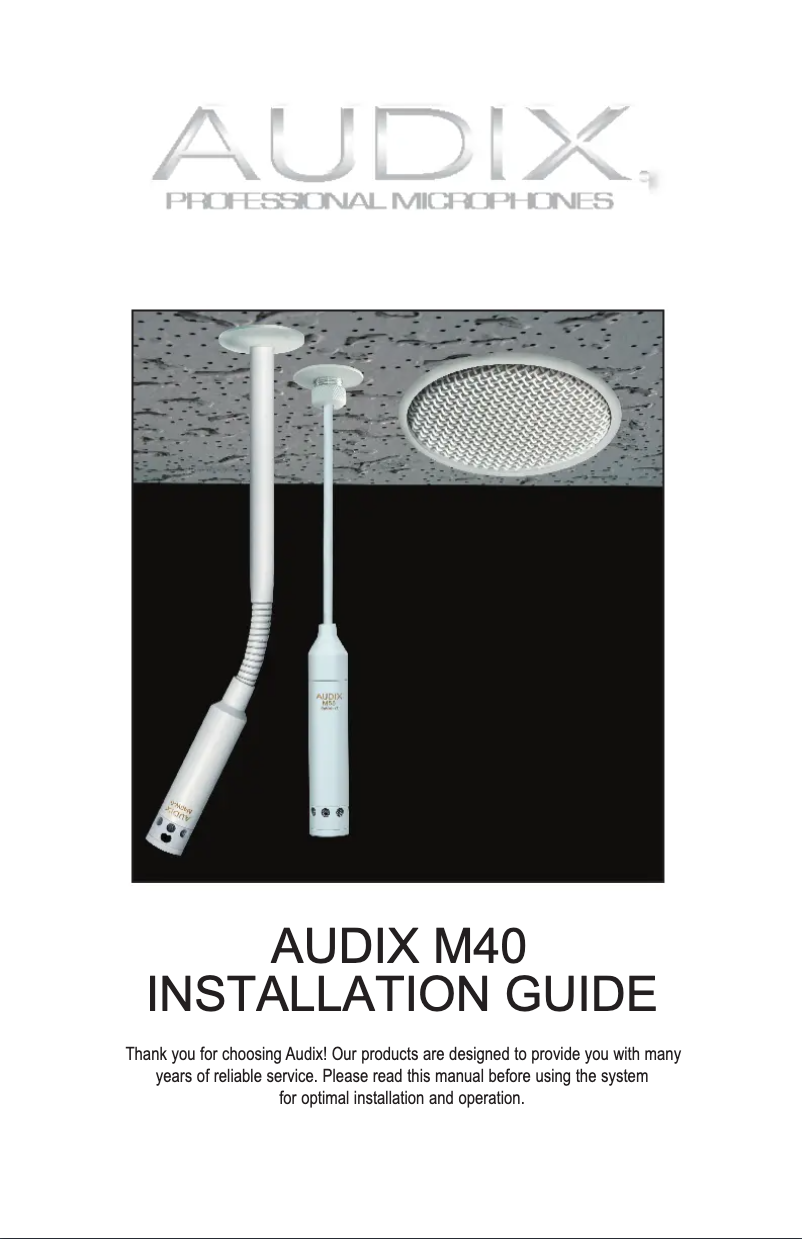 Image de la première page du manuel de l'appareil M40