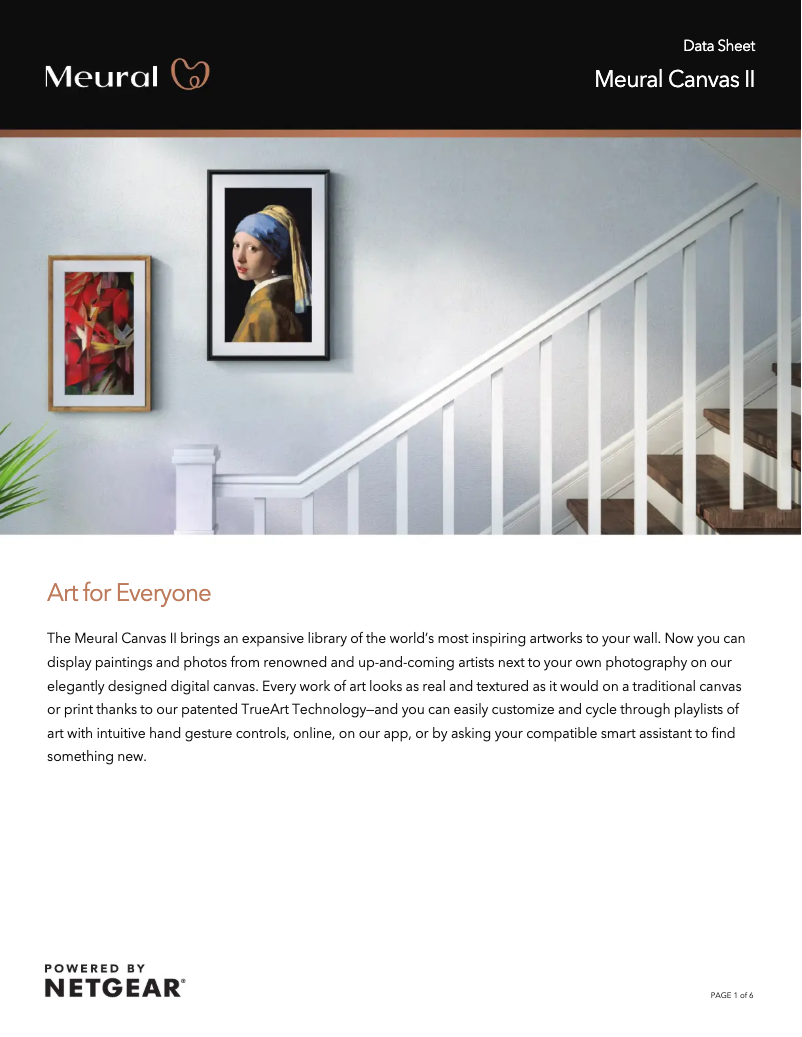 Page n°1 - Manuel utilisateur Netgear Meural Canvas II MC327BL