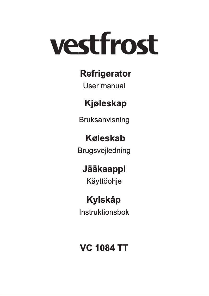 Image de la première page du manuel de l'appareil VC 1084 TT