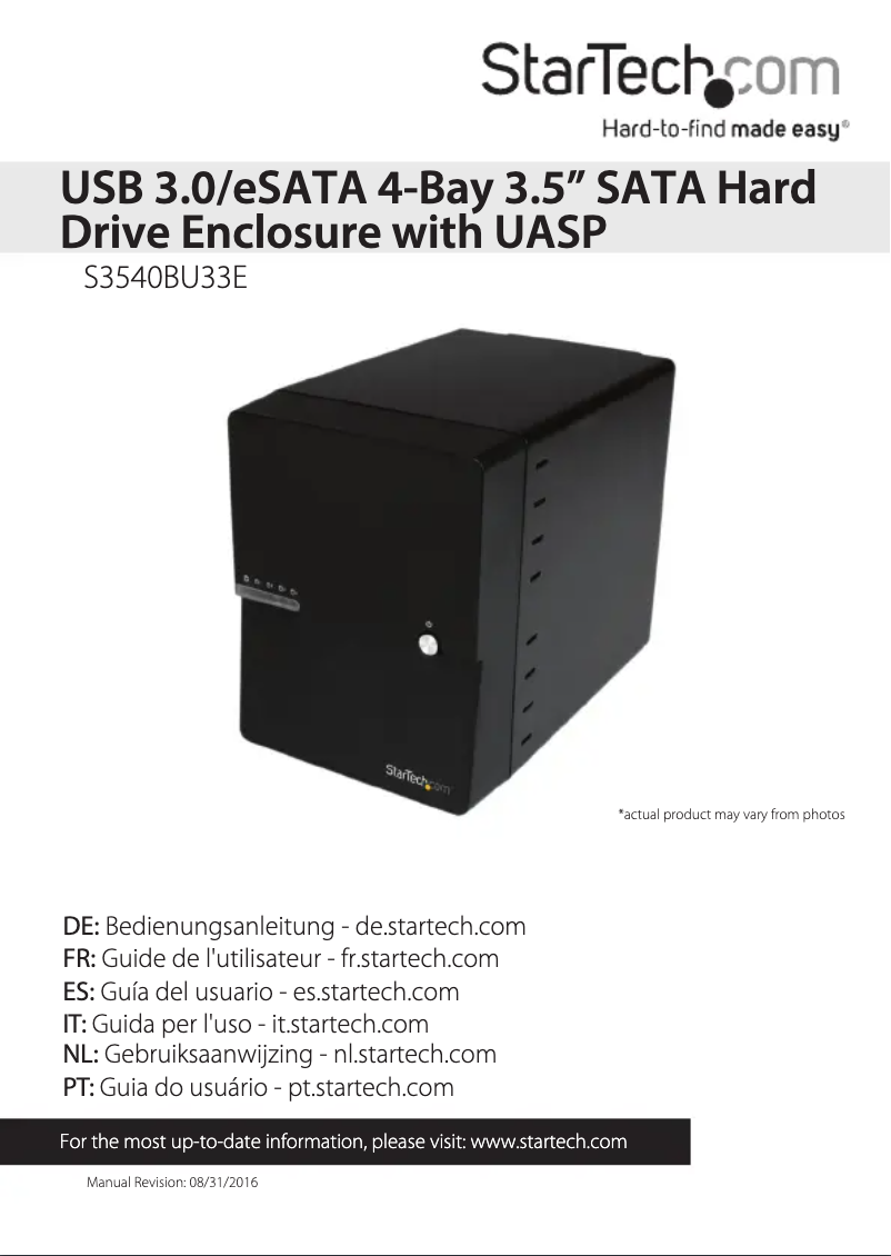 Page 1 de la notice Manuel utilisateur StarTech.com S3540BU33E