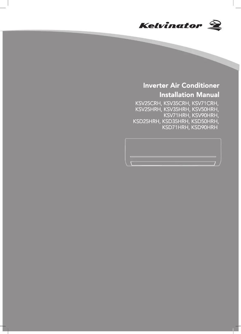 Page 1 de la notice Guide d'installation Kelvinator KSD50HRH