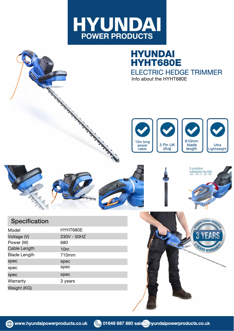 Image de la première page du manuel de l'appareil HYTR600E