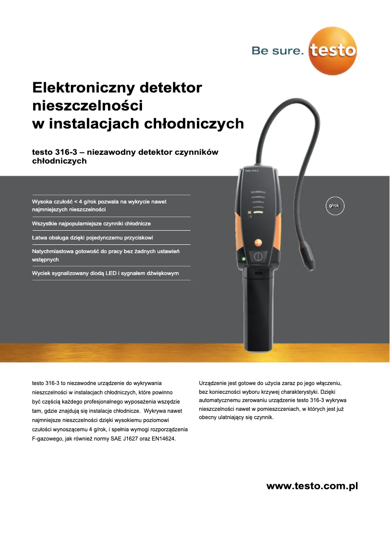 Page 1 de la notice Catalogue Testo 316-3