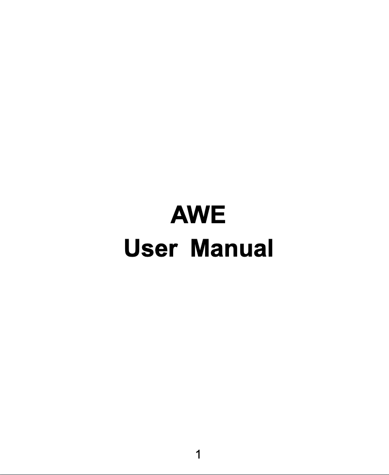 Page 1 de la notice Manuel utilisateur ZTE AWE