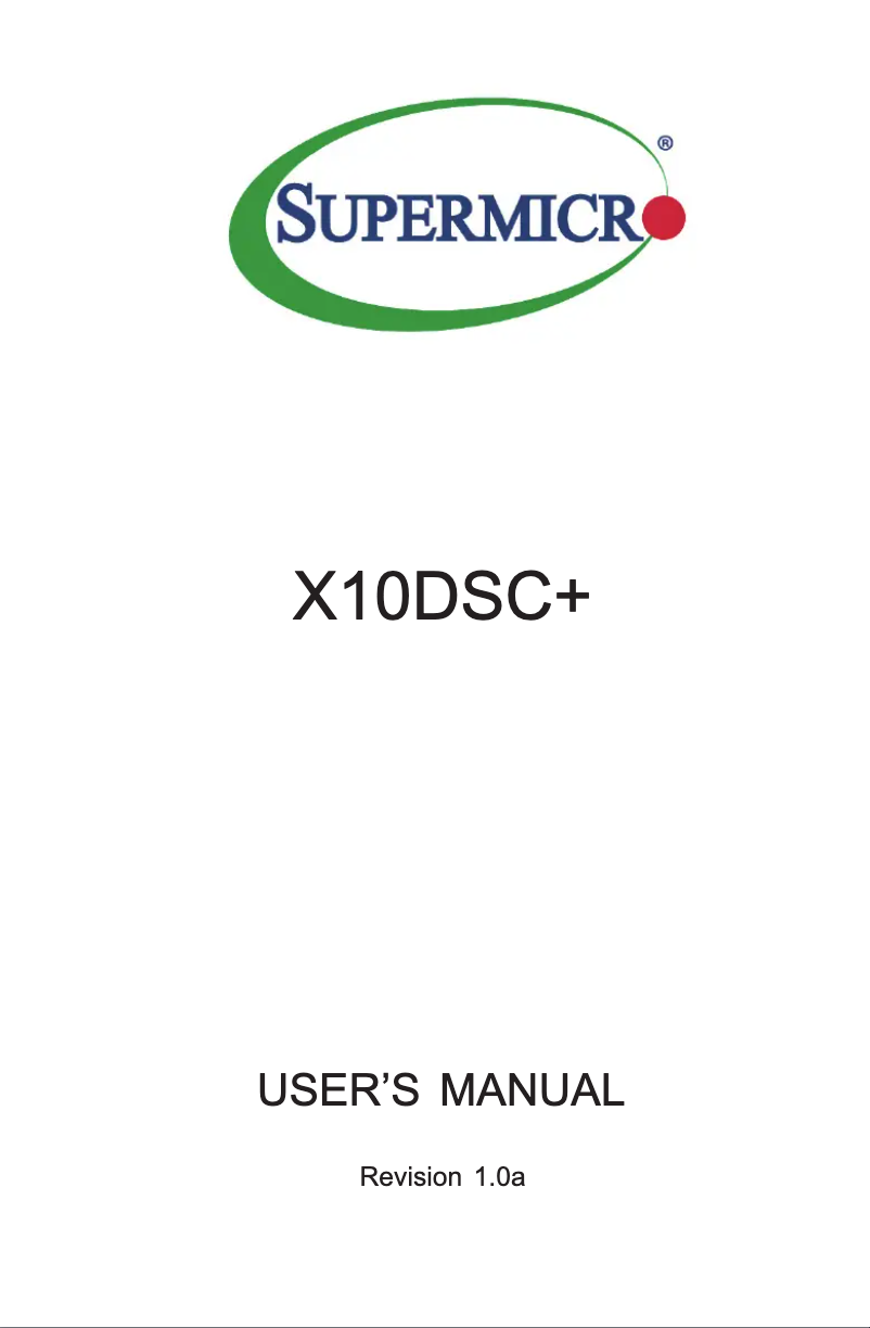 Image de la première page du manuel de l'appareil X10DSC+