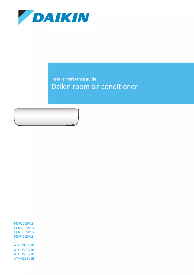 Page n°1 - Guide d'installation Daikin ATXF20E5V1B