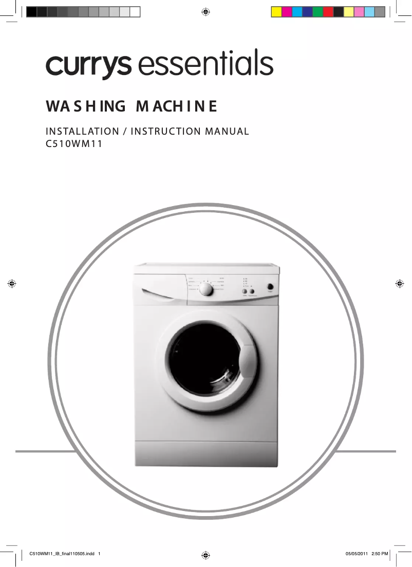 Page 1 de la notice Manuel utilisateur Currys Essentials C510WM11