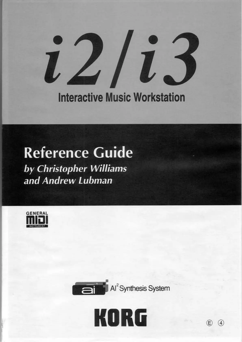 Page n°1 - Manuel utilisateur Korg i2