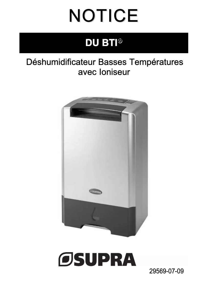 Página 1 del manual Manual de usuario Supra DU BTI