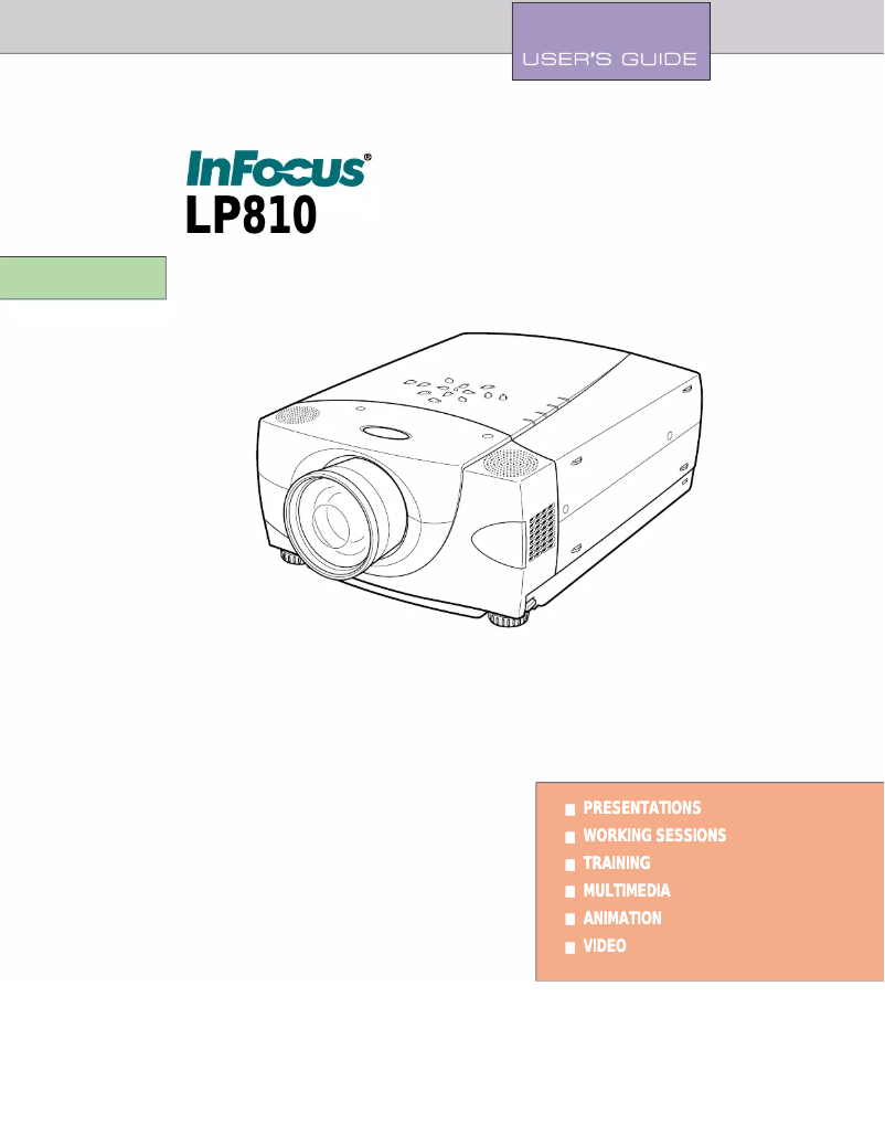 Page 1 de la notice Manuel utilisateur InFocus LP810