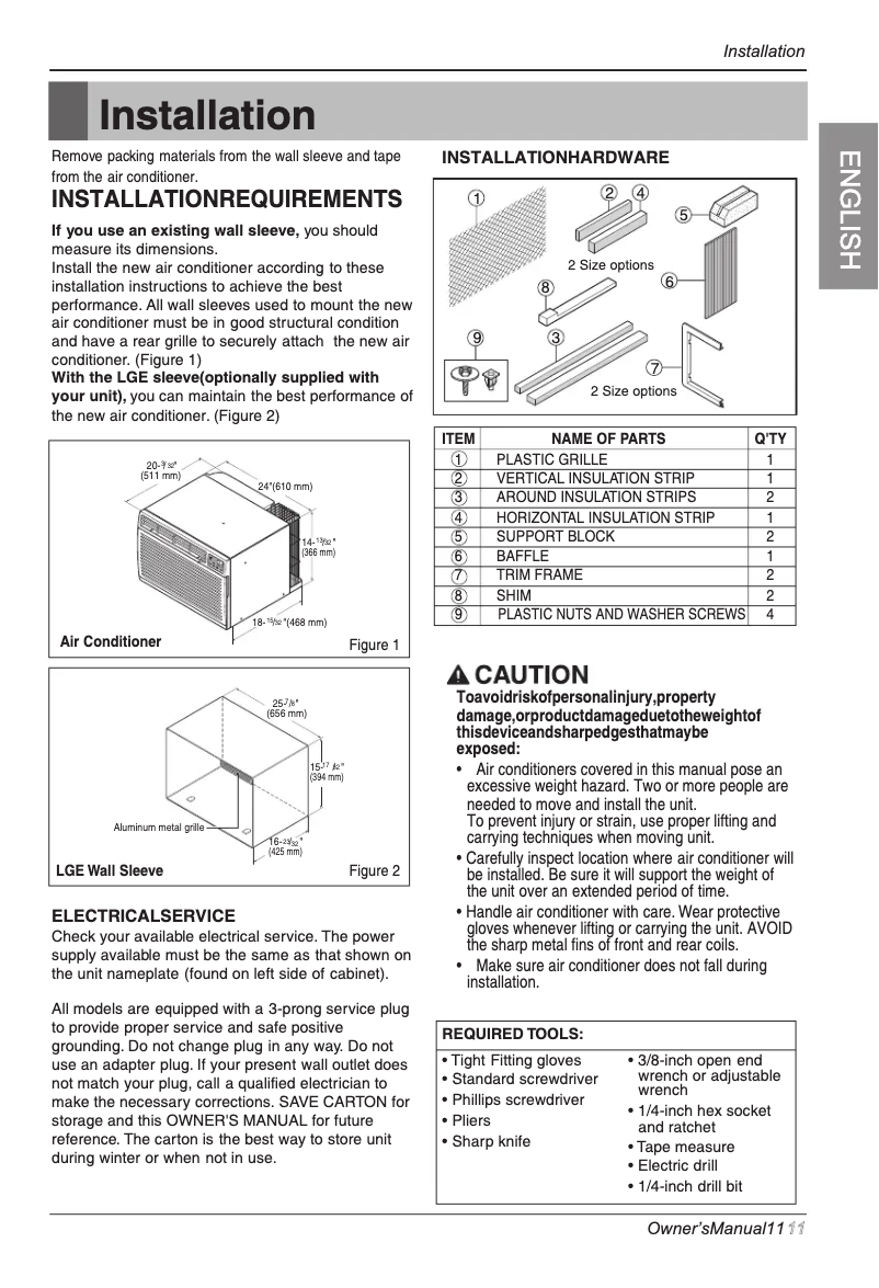 Page n°1 - Guide d'installation LG LT1236CER