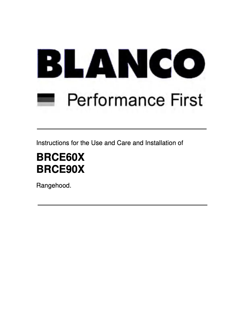 Image de la première page du manuel de l'appareil BRCE90X