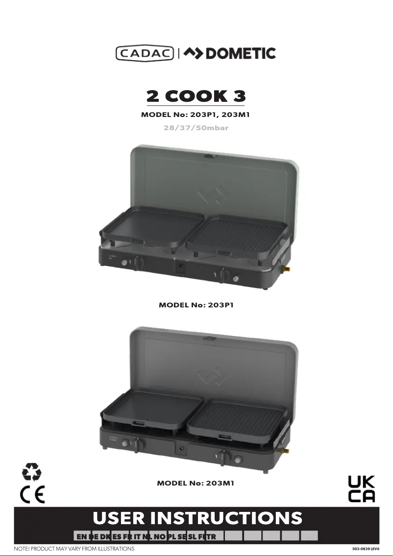 Image de la première page du manuel de l'appareil 2 COOK 3 PRO