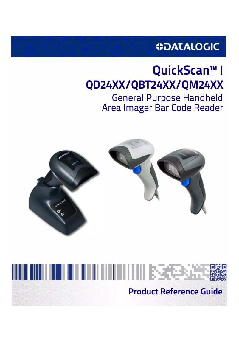 Page 1 de la notice Manuel utilisateur Datalogic QuickScan QBT2430 BT