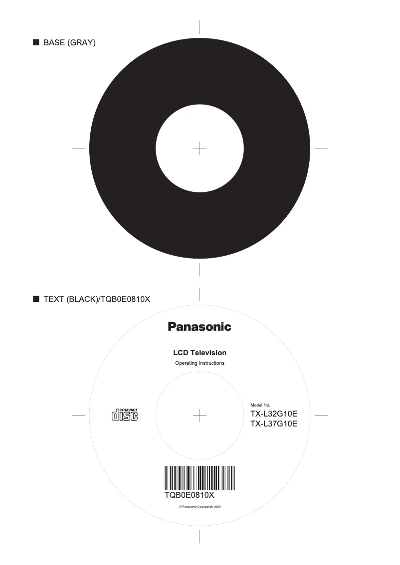 Image de la première page du manuel de l'appareil Viera TX-L32G10E