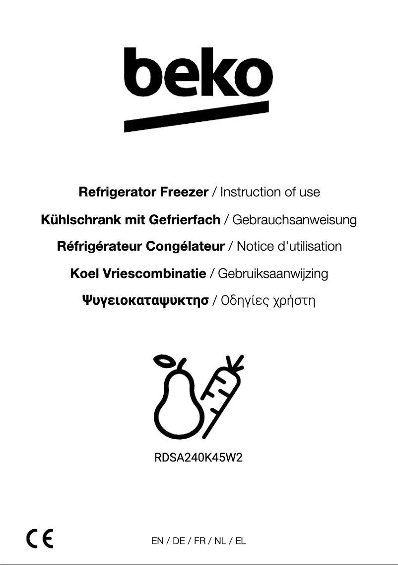 Image de la première page du manuel de l'appareil RDSA240K45W2