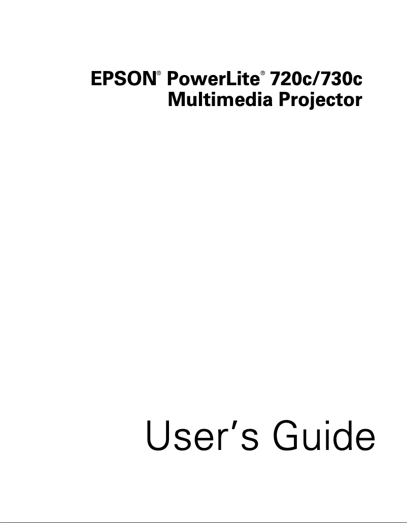 Imagen de la primera página del manual del dispositivo PowerLite 720c