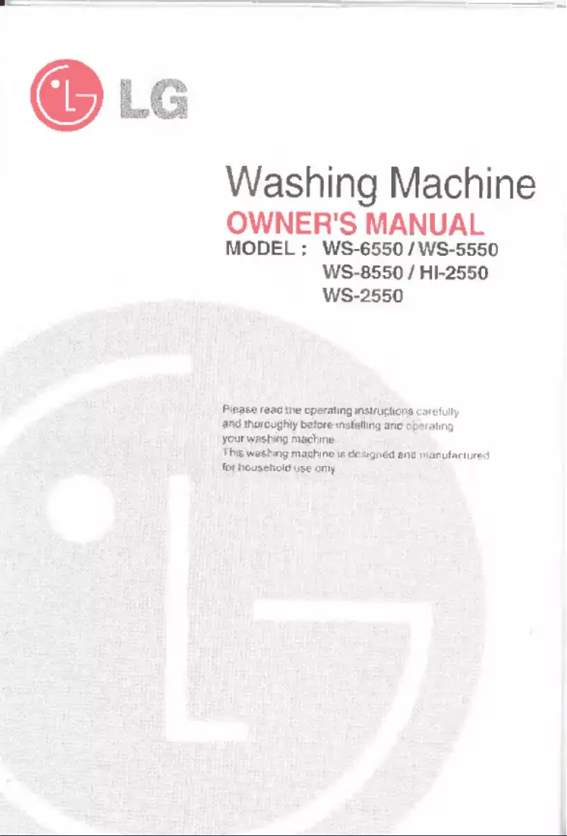 Page n°1 - Manuel utilisateur LG WS-5550