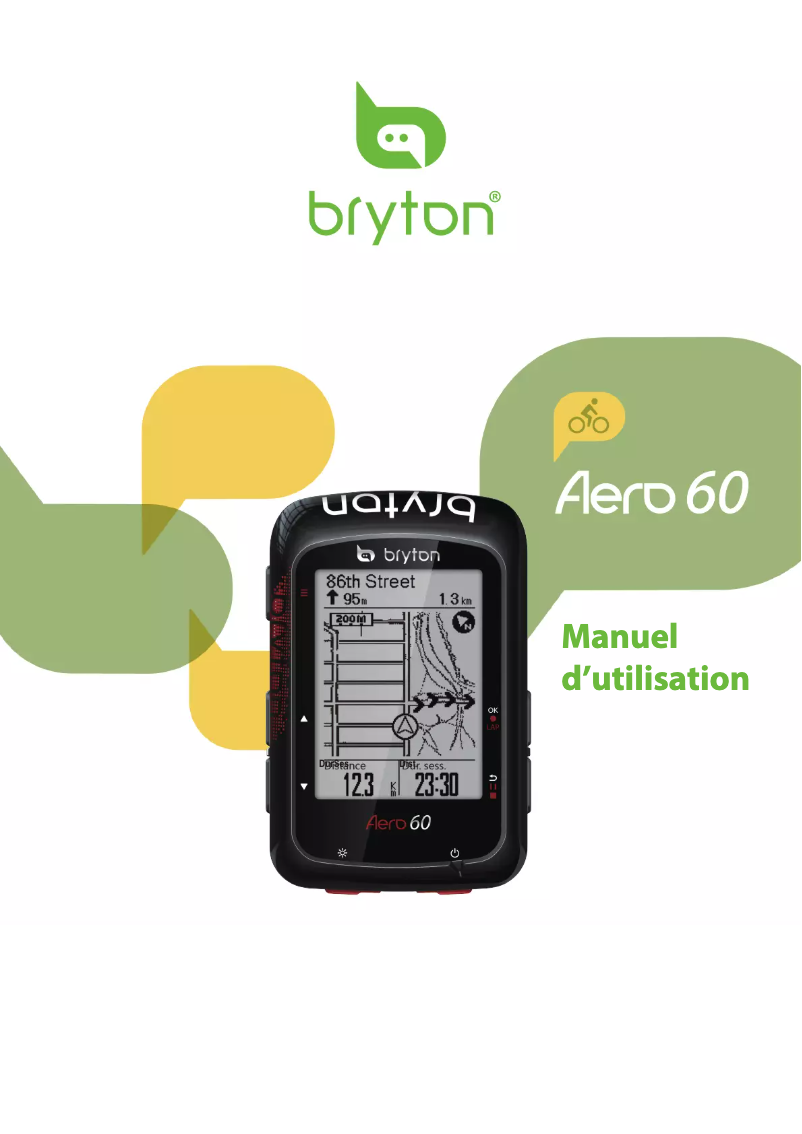 Page 1 de la notice Manuel utilisateur Bryton Aero 60