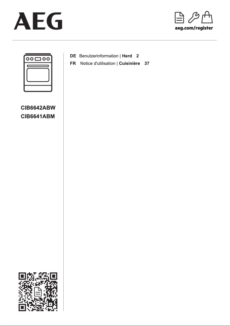 Page 1 de la notice Fiche technique AEG CIB6642ABW