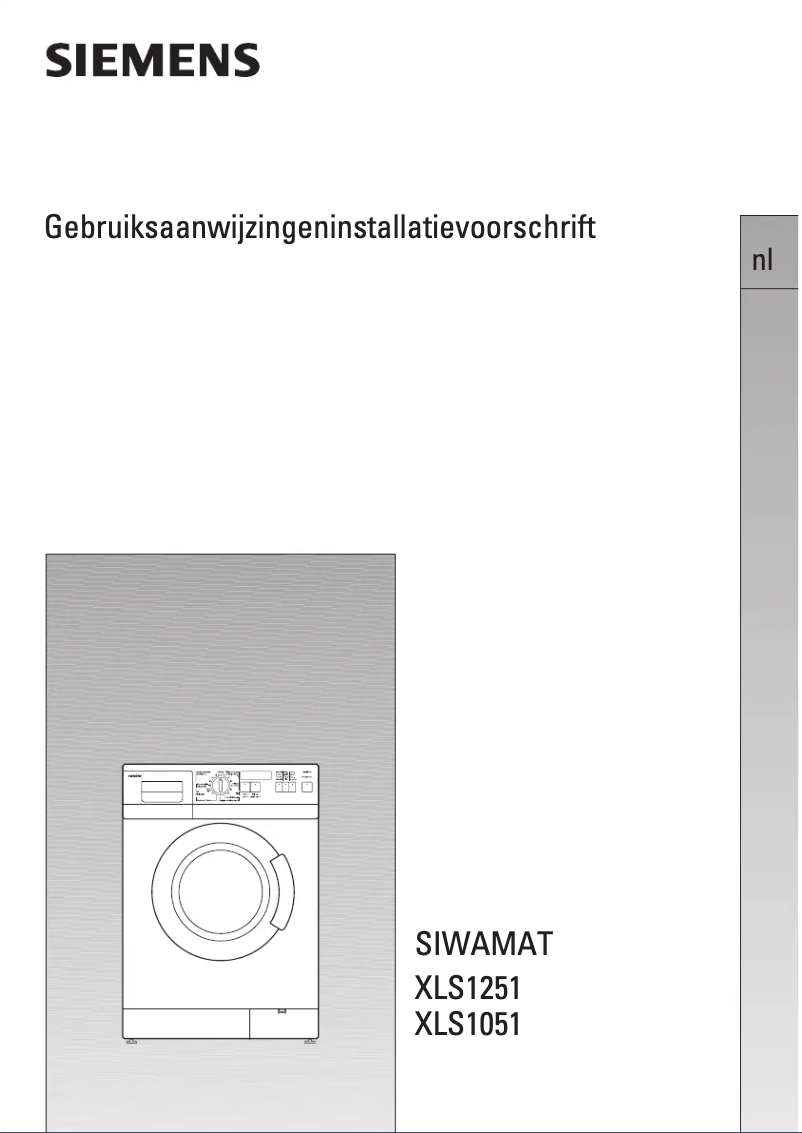 Page n°1 - Manuel utilisateur Siemens WXLS1251