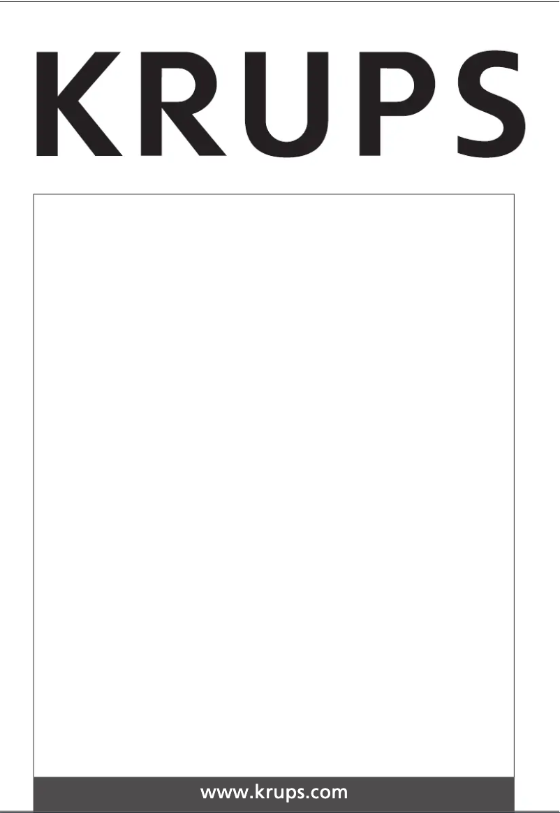 Página 1 del manual Manual de usuario Krups FMF4