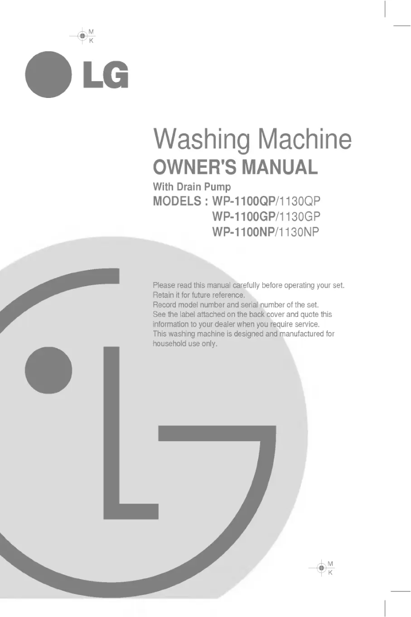 Page 1 de la notice Manuel utilisateur LG WP-1100QP