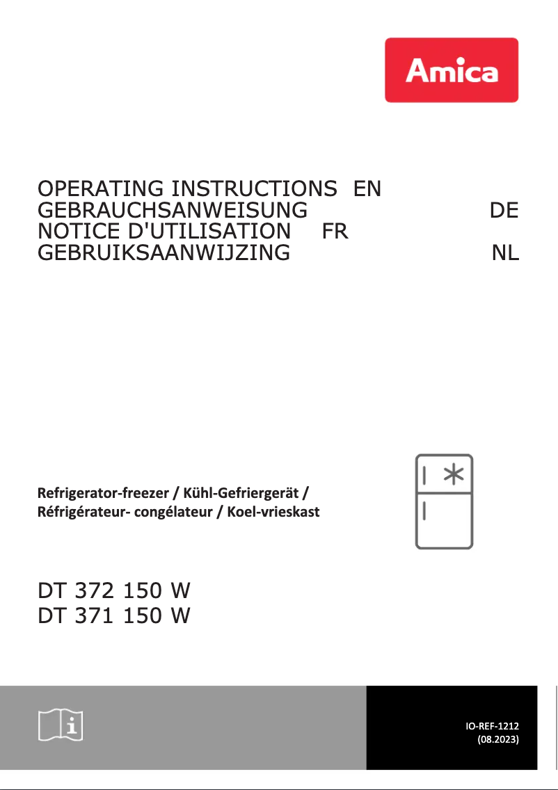 Page 1 de la notice Manuel utilisateur Amica DT 372 150 W