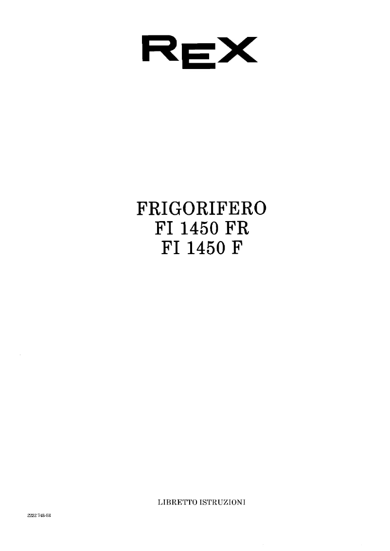 Image de la première page du manuel de l'appareil FI1450FR
