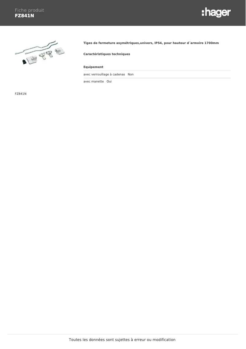 Image de la première page du manuel de l'appareil FZ841N