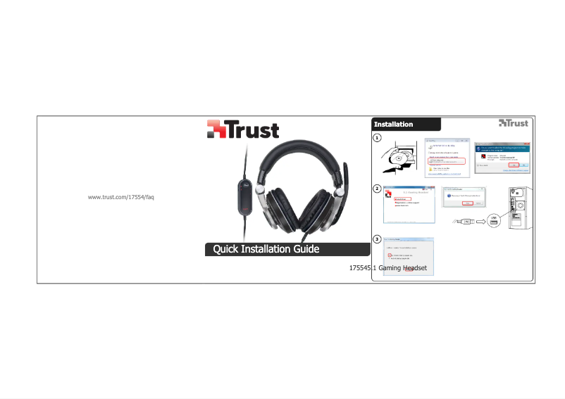 Page 1 de la notice Manuel utilisateur Trust GXT 26 17554