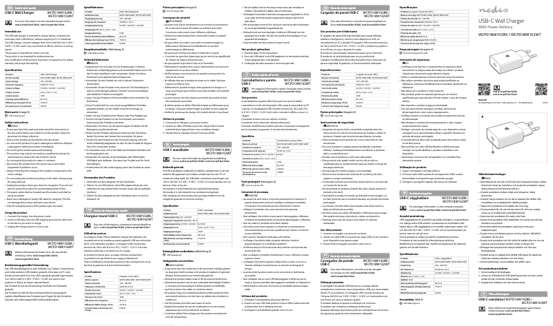 Page 1 de la notice Manuel utilisateur Nedis WCPD18W102BK