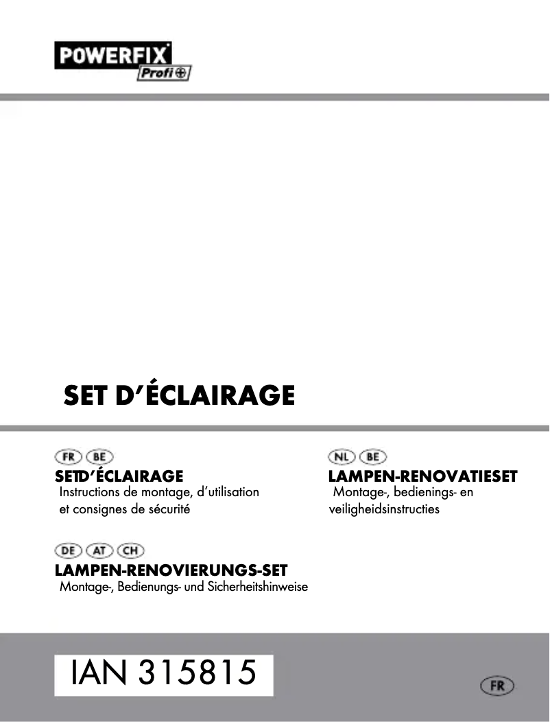 Page 1 de la notice Manuel utilisateur Powerfix HG04831