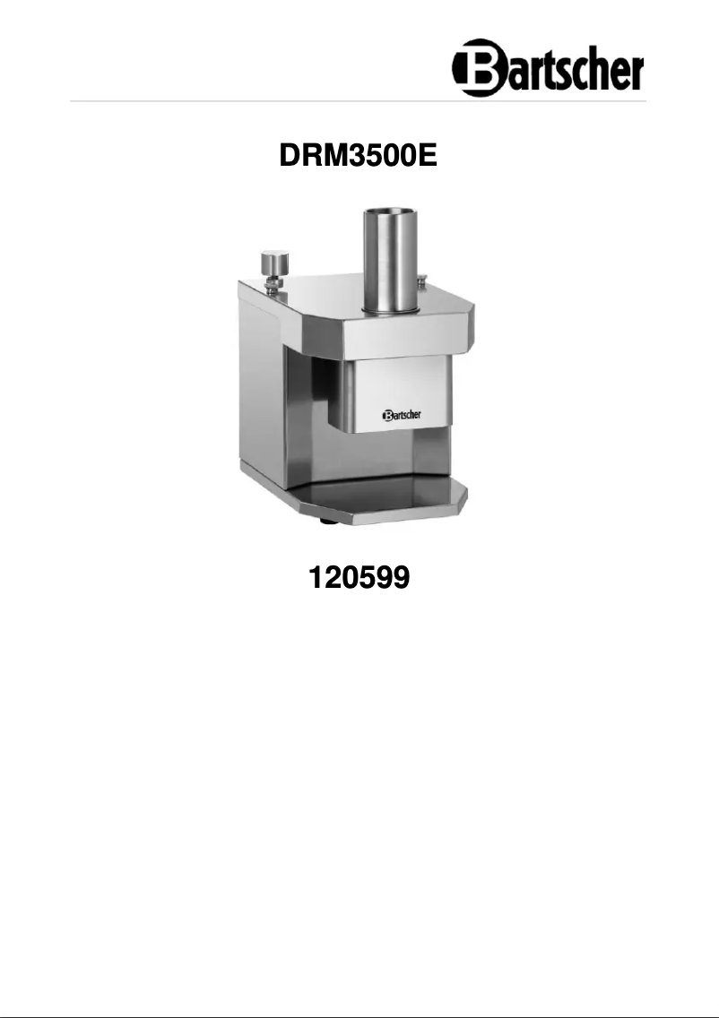 Page n°1 - Manuel utilisateur Bartscher DRM3500E