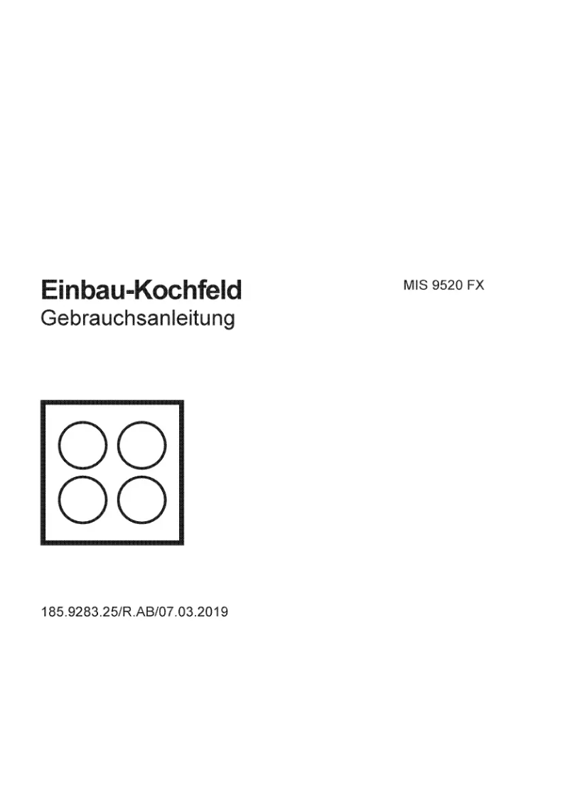 Image de la première page du manuel de l'appareil MIS 9520 FX