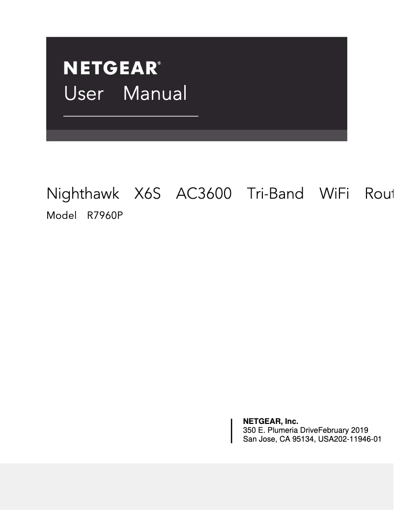 Page 1 de la notice Manuel utilisateur Netgear Nighthawk X6S R7960P