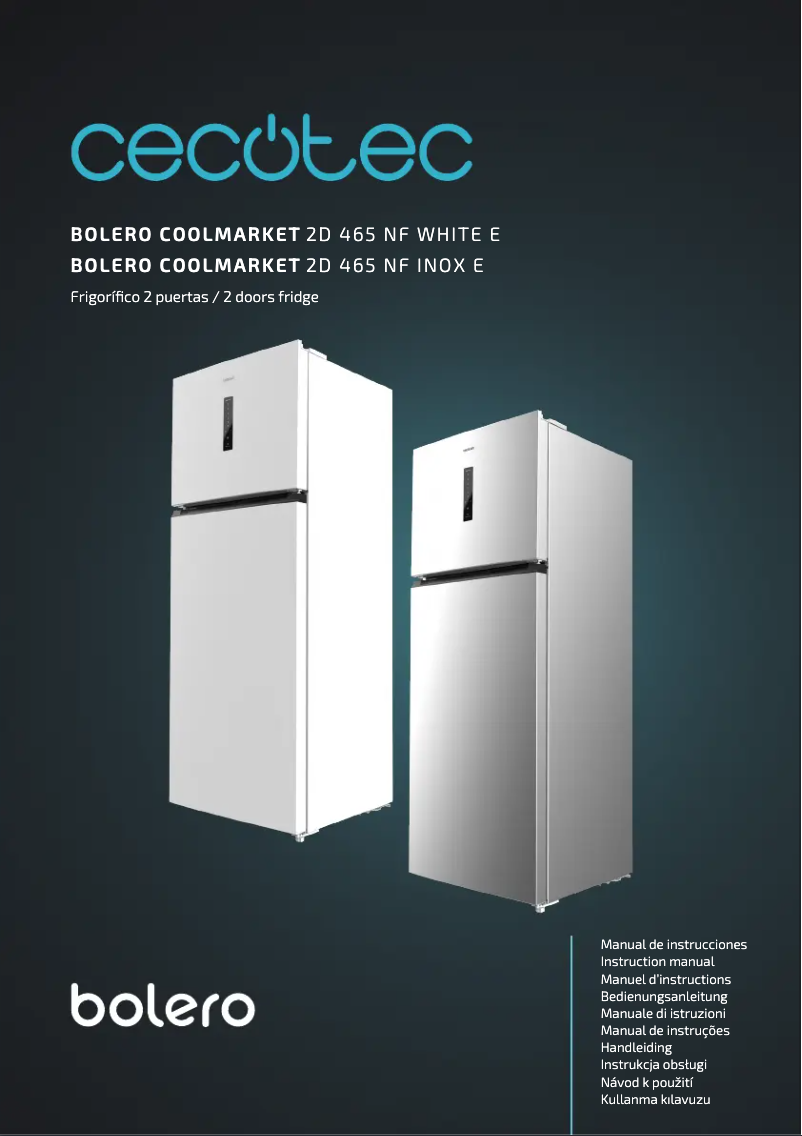Page n°1 - Manuel utilisateur Cecotec Bolero CoolMarket 2D 465 NF