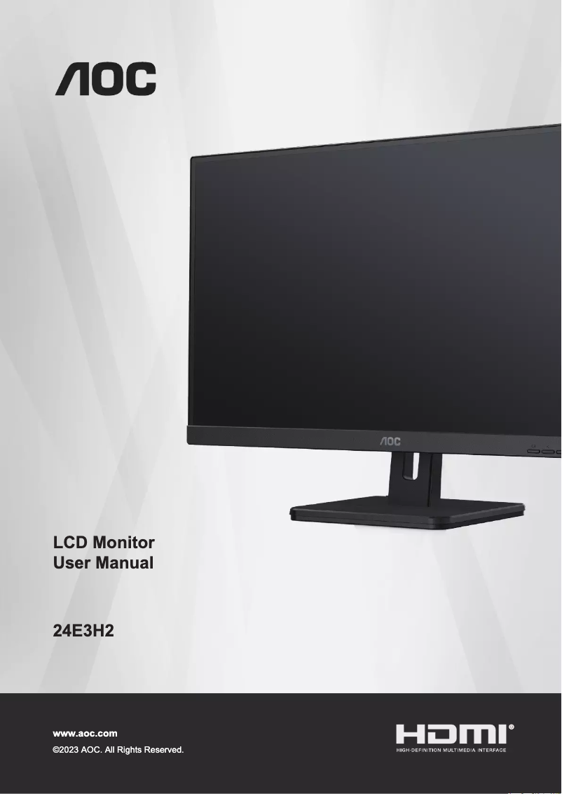 Page n°1 - Manuel utilisateur AOC 24E3H2
