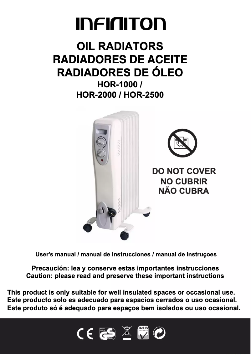 Page 1 de la notice Manuel utilisateur Infiniton HOR-1500