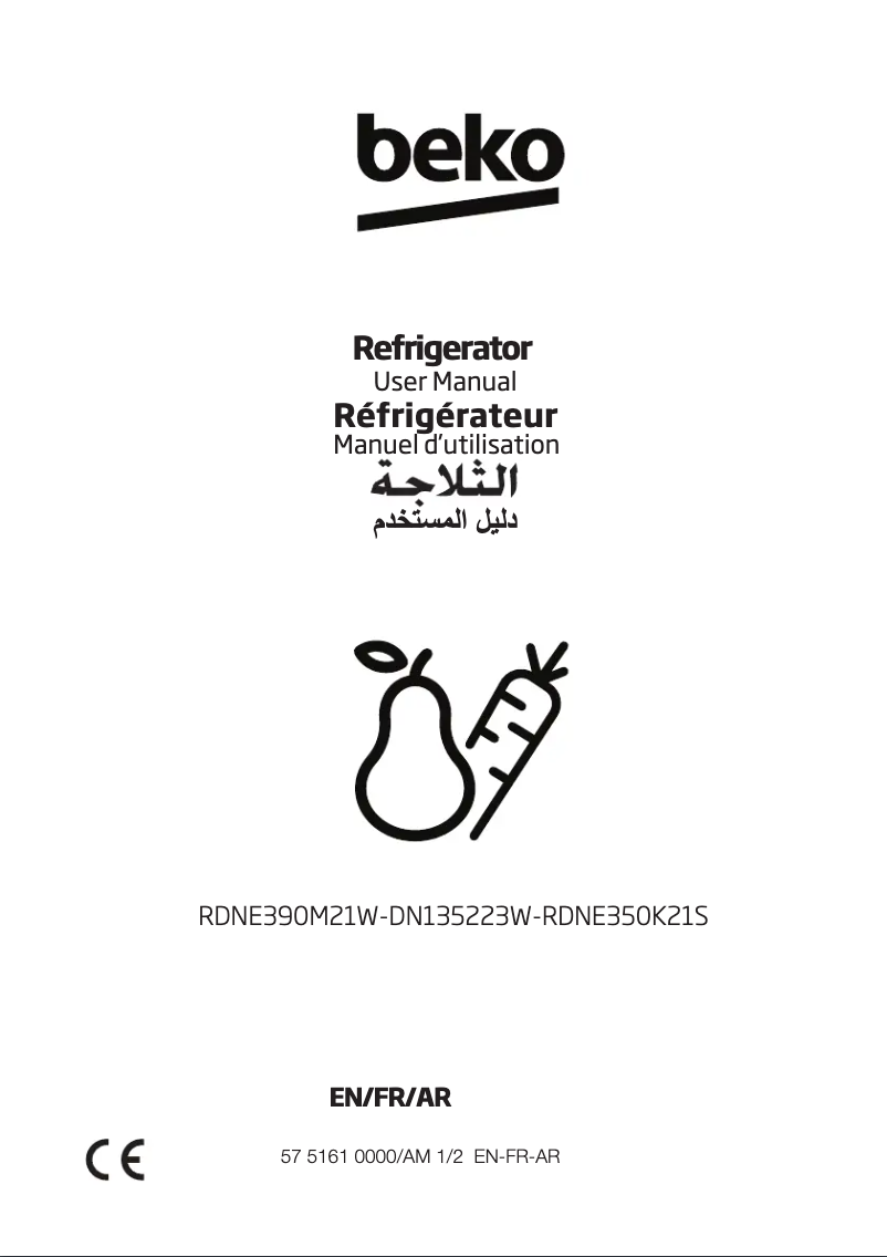 Image de la première page du manuel de l'appareil RDNE390M21M