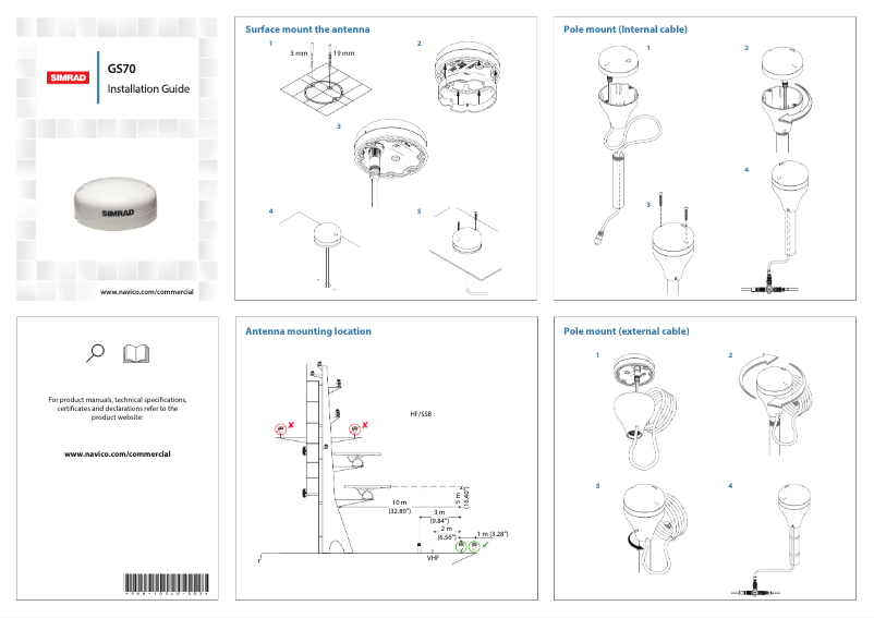 Page n°1 - Manuel utilisateur Simrad GS70