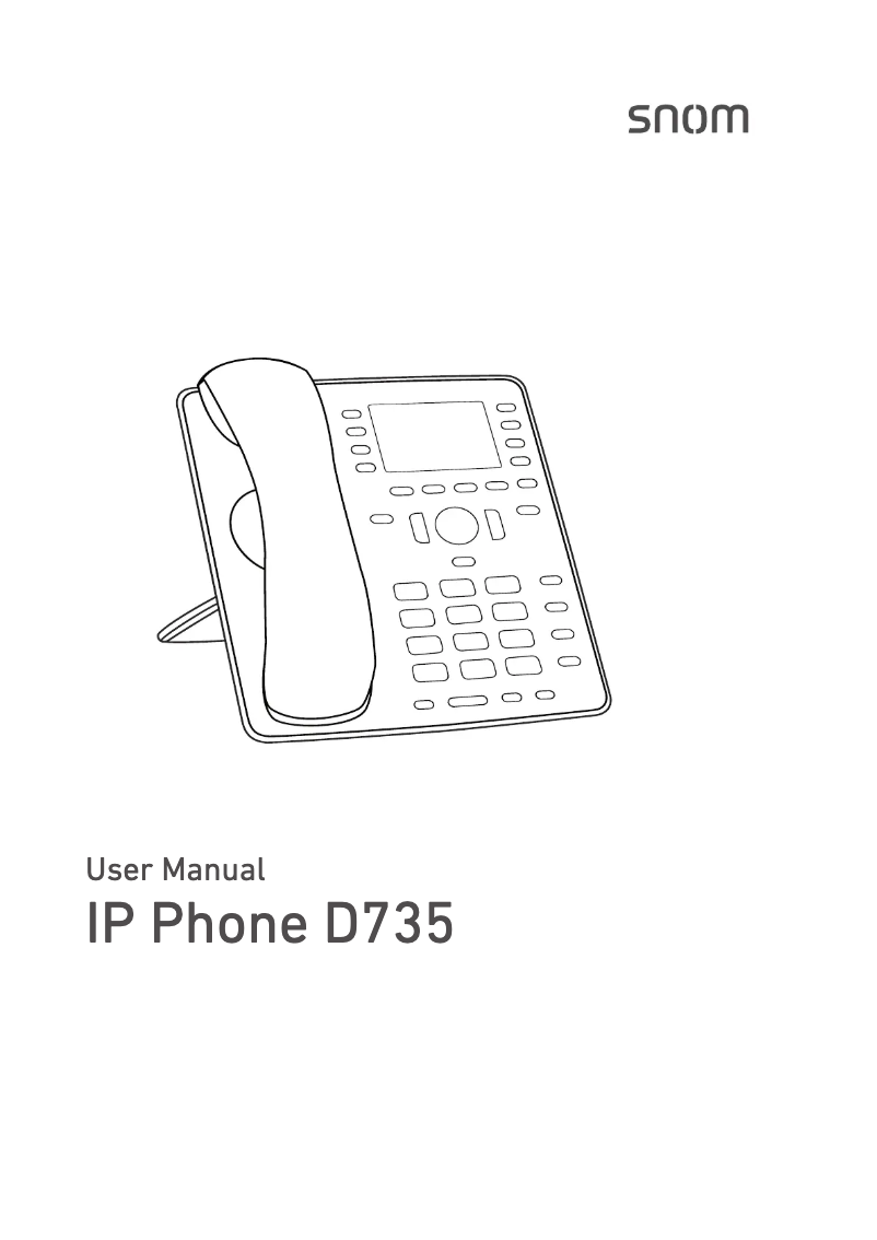 Page 1 de la notice Manuel utilisateur Snom D735