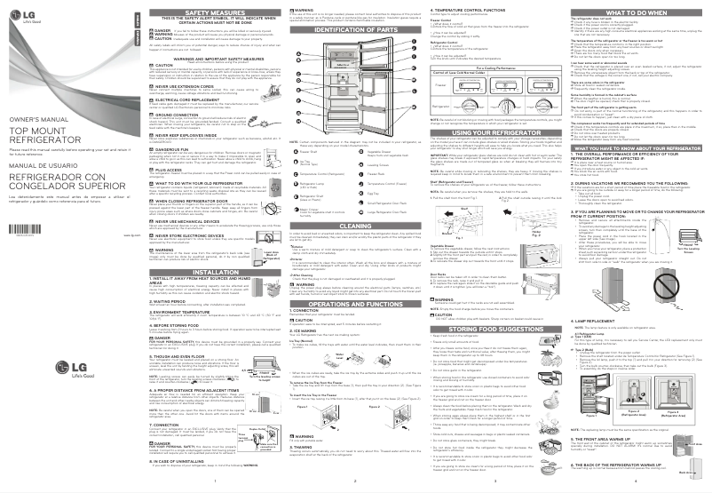 Page 1 de la notice Manuel utilisateur LG GM-C322SLCA