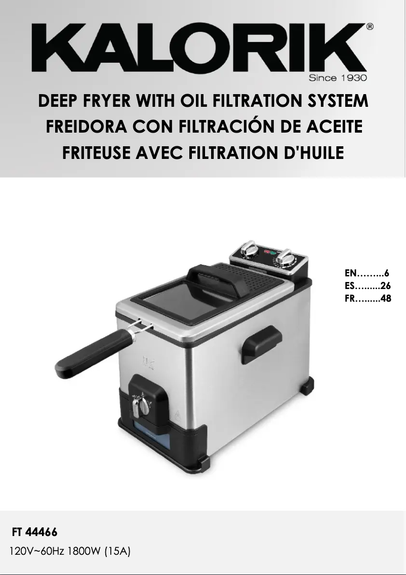 Imagen de la primera página del manual del dispositivo FT 44466