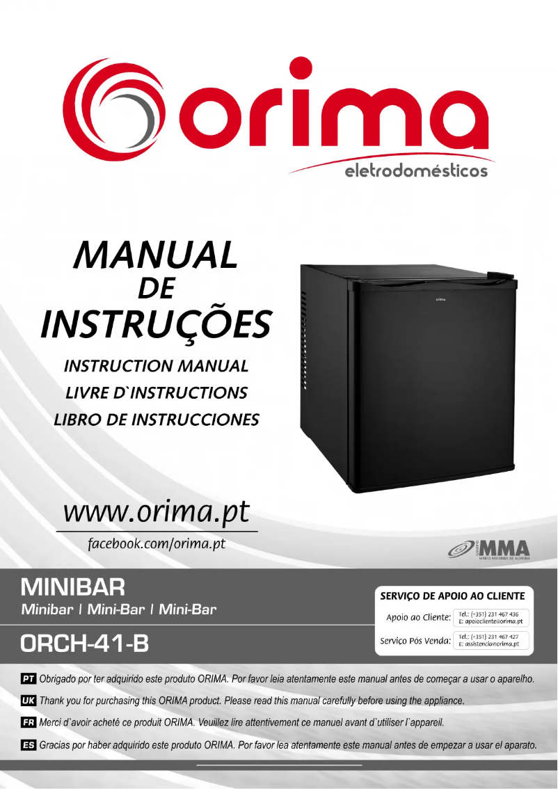 Page n°1 - Manuel utilisateur Orima ORCH-41-B